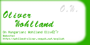 oliver wohlland business card